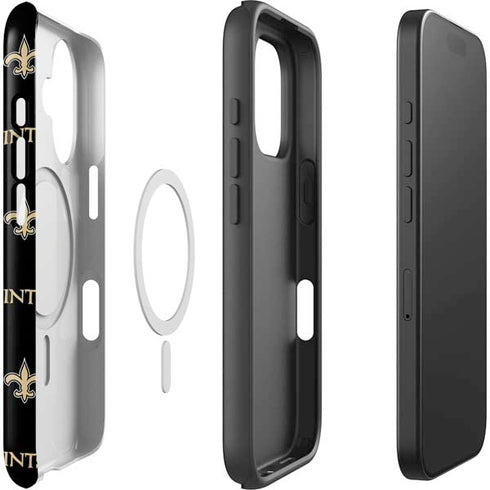 NFL New Orleans Saints Blitz Series iPhone 16 Magsafe Impact Case